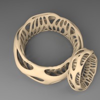 Beautiful Chunky Bracelet - Voronoi Style - Thumbnail 3