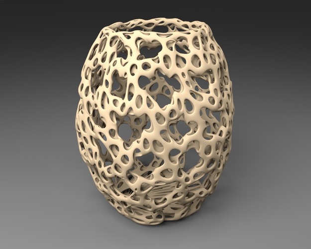 Eggoid Vase - Voronoi Style 3D Print 23822