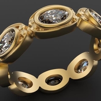 Oval Gems Ring - Thumbnail 1