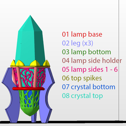 Mana Crystal Lamp 3D Print 238269