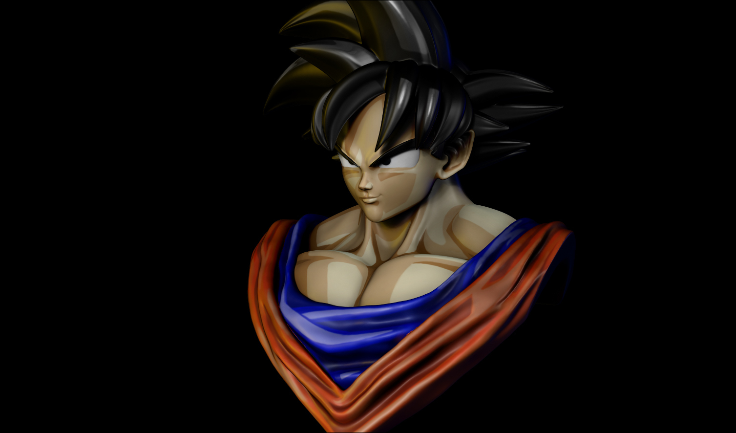 3D file Goku super sayajin bust - Dragon Ball Z 👤・3D printer