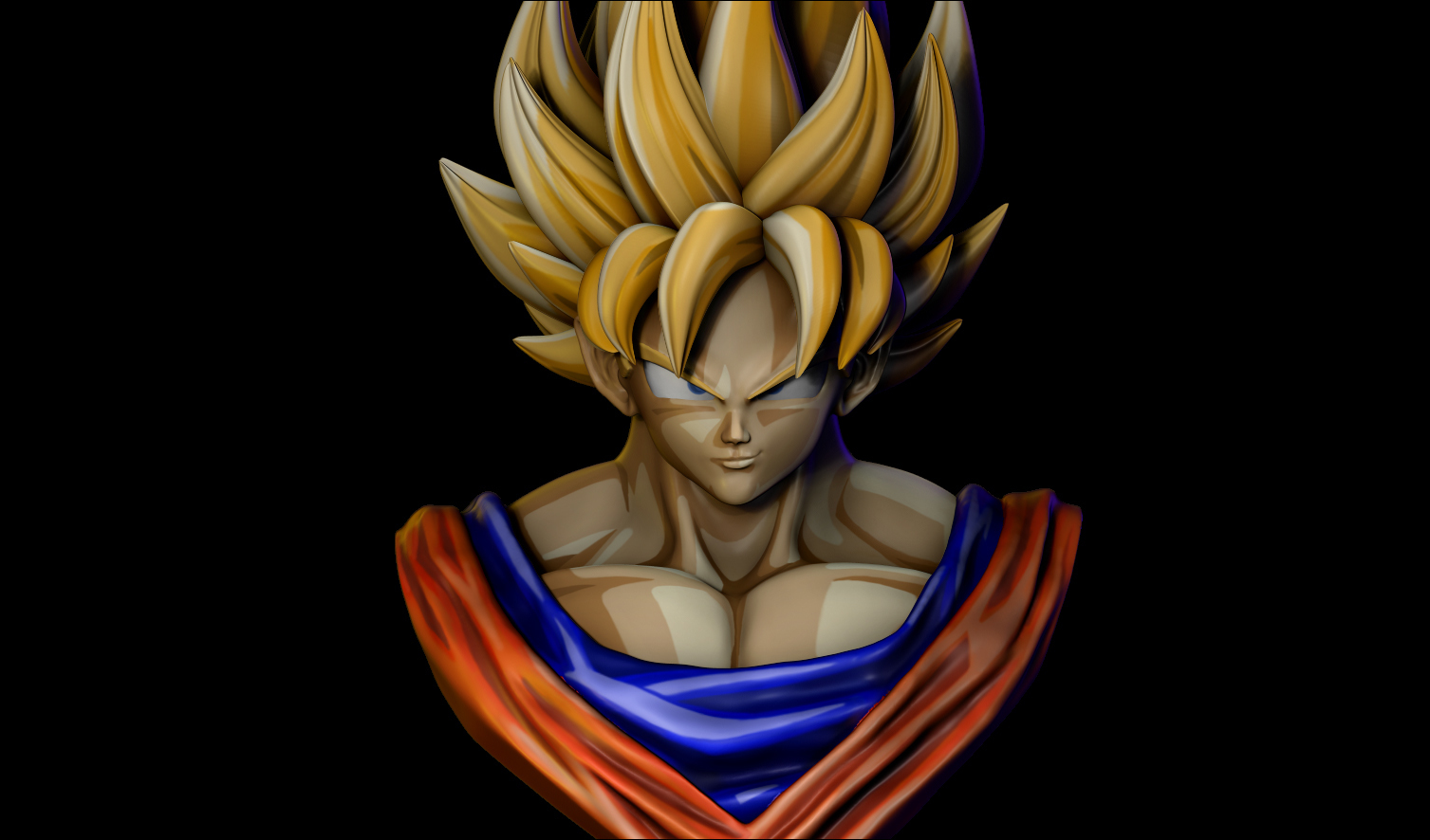 Goku super sayajin bust - Dragon Ball Z | 3D Print Model