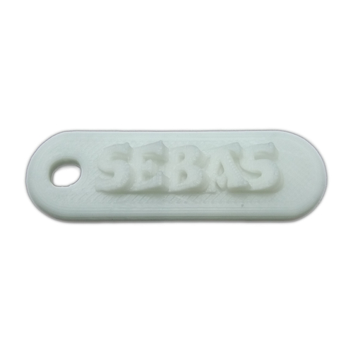 SEBAS Personalized keychain embossed letters 3D Print 238309