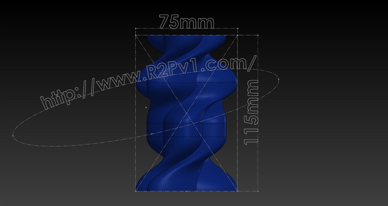 Vase #479 "Twisted Sister" 