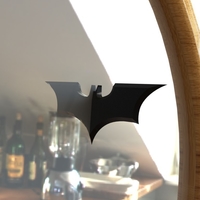 Small Half Batarang Mirror accessory 3D Printing 238476