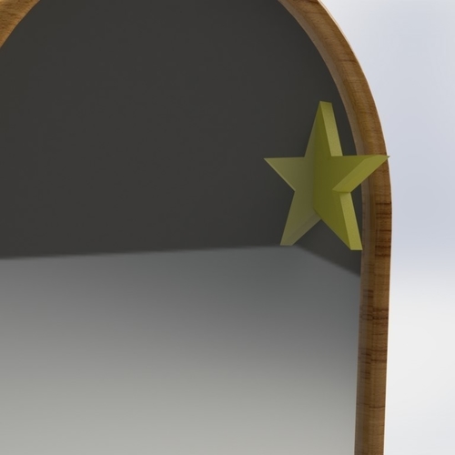 Half Star Mirror Accessory 3D Print 238483