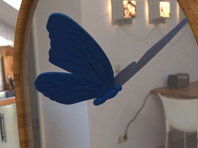 Half Butterfly Mirror Accessory 3D Print 238487