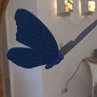 Small Half Butterfly Mirror Accessory 3D Printing 238487