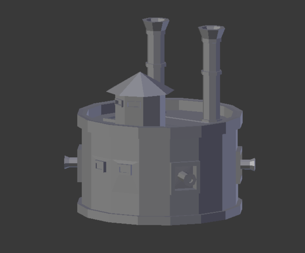 Steampunk Mobile Turret 3D Print 238540