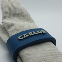 CARLOS 3D Napkin Ring with lauburu - Thumbnail 3