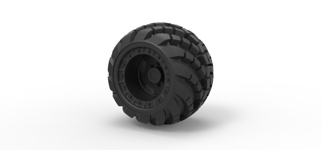 Diecast Arched offroad wheel 3D Print 238594