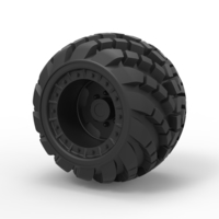 Small Diecast Arched offroad wheel 3D Printing 238594