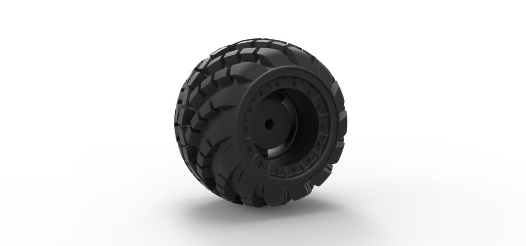 Diecast Arched offroad wheel 3D Print 238597