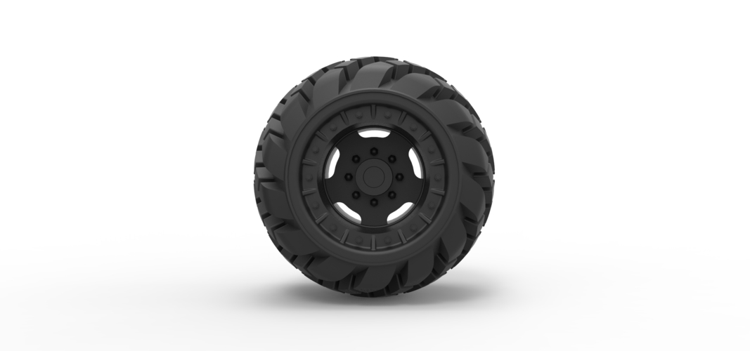 Diecast Arched offroad wheel 3D Print 238598