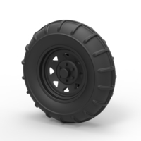 Diecast Front wheel from Dirt dragster - Thumbnail 1