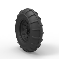Diecast Front wheel from Dirt dragster - Thumbnail 2