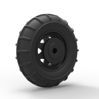 Diecast Front wheel from Dirt dragster - Thumbnail 4
