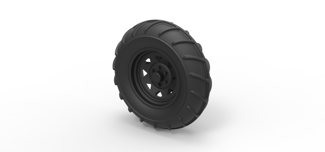 Diecast Front wheel from Mud dragster 3D Print 238695