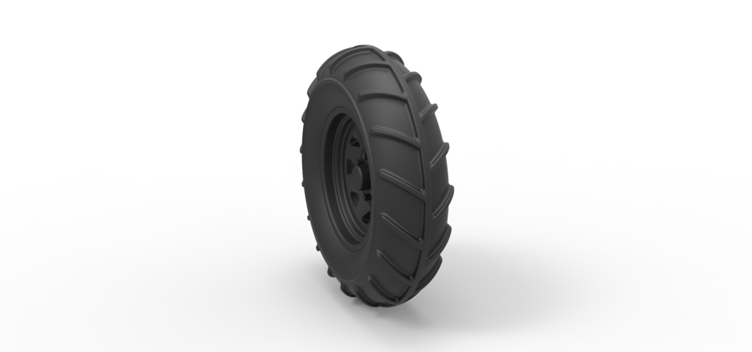 Diecast Front wheel from Mud dragster 3D Print 238696