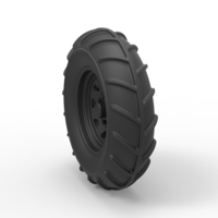 Diecast Front wheel from Mud dragster - Thumbnail 2