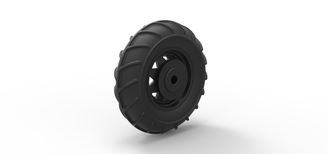 Diecast Front wheel from Mud dragster 3D Print 238698