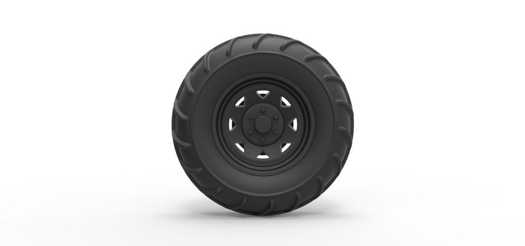 Diecast Front wheel from Mud dragster 3D Print 238699