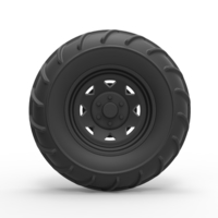 Diecast Front wheel from Mud dragster - Thumbnail 5