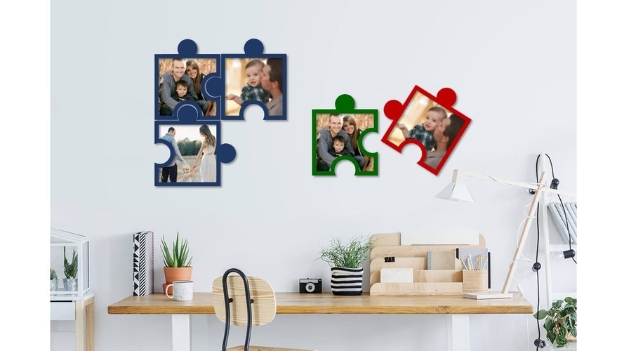 Puzzle photo frames
