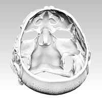Man Skull Carving King Ring - Thumbnail 2