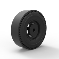 Diecast Rear wheel of old school dragster - Thumbnail 4