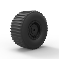 Diecast Rear wheel from Dirt dragster - Thumbnail 4