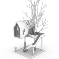 Tree house Lampshape 3D printing model - Thumbnail 1