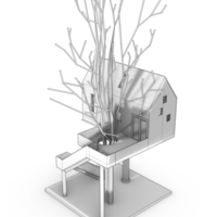Tree house Lampshape 3D printing model - Thumbnail 3