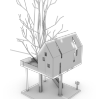 Tree house Lampshape 3D printing model - Thumbnail 4