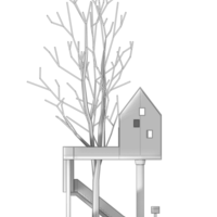 Tree house Lampshape 3D printing model - Thumbnail 10