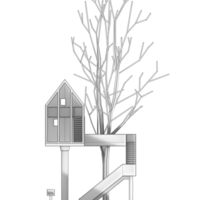 Tree house Lampshape 3D printing model - Thumbnail 11