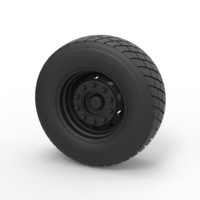 Small Diecast Front wheel from truck 3D Printing 238972
