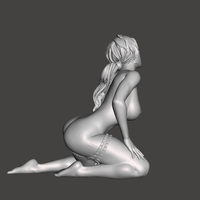 3D Printable Nude Female Body Pose 01 - Thumbnail 2