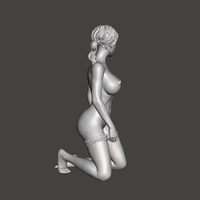 3D Printable Nude Female Body Pose 04 - Thumbnail 3
