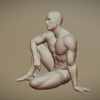 3D Printable Nude Male Body Pose 03 - Thumbnail 4