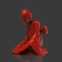 Sad Geisha 3D Sculpture - Thumbnail 2