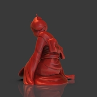 Sad Geisha 3D Sculpture - Thumbnail 3