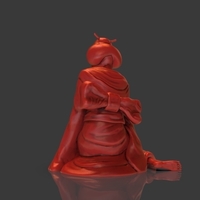 Sad Geisha 3D Sculpture - Thumbnail 4