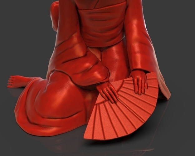 Sad Geisha 3D Sculpture 3D Print 239090