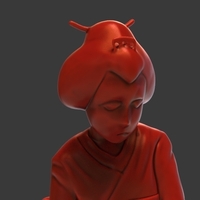 Sad Geisha 3D Sculpture - Thumbnail 8