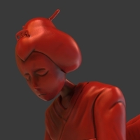 Sad Geisha 3D Sculpture - Thumbnail 9