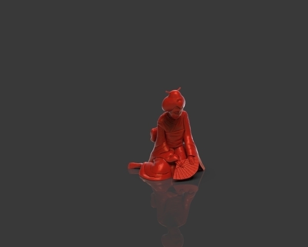 Sad Geisha 3D Sculpture 3D Print 239094