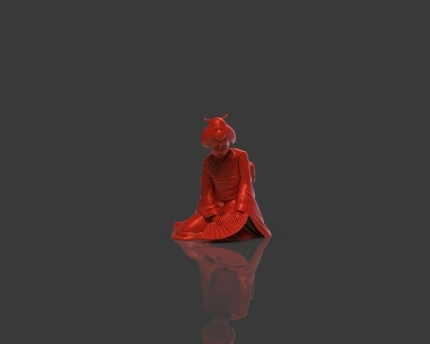 Sad Geisha 3D Sculpture 3D Print 239095