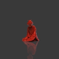 Sad Geisha 3D Sculpture - Thumbnail 12