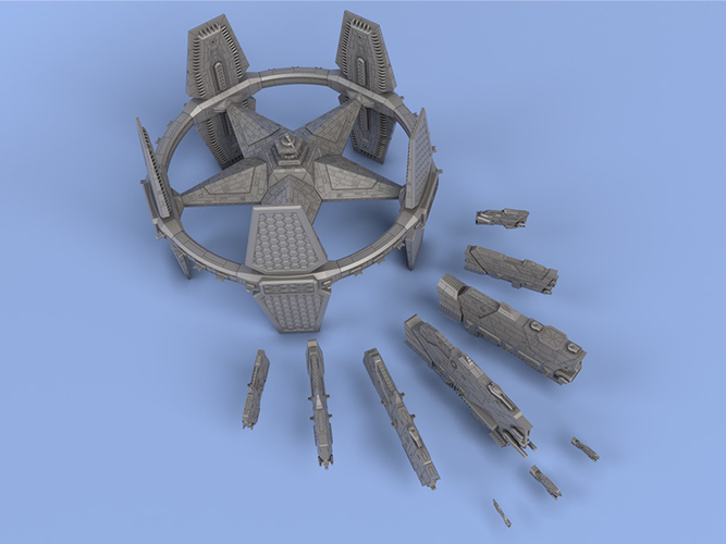 United Federation of Texas - Miniature Starships 3D Print 239143